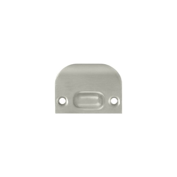 Solid Brass Full Lip Strike Plate, Brushed Nickel Finish, 10PK